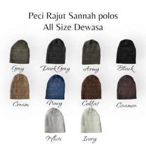 PECI RAJUT SANNAH POLOS DEWASA