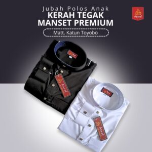 ASYRAF JUBAH SAUDI POLOS ANAK PREMIUM
