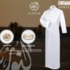 ALNOOR JUBAH POLOS NON MANSET PUTIH DEWASA - Gambar 2