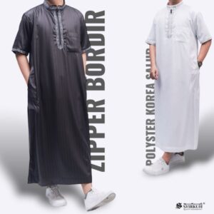 SYIRKUH JUBAH ZIPPER PENDEK SALUR DEWASA